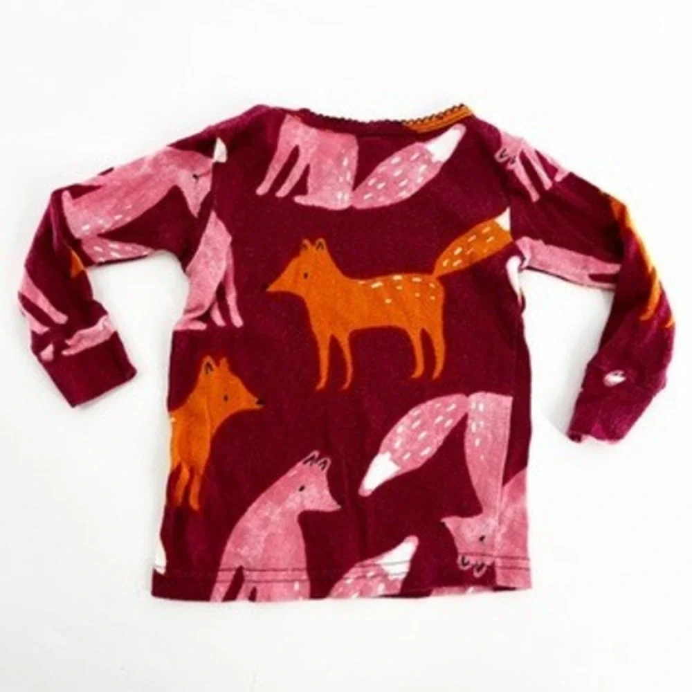 Carter's 12m Fox Pajama Set Long Sleeve‎ Top Pants Toddler Girls